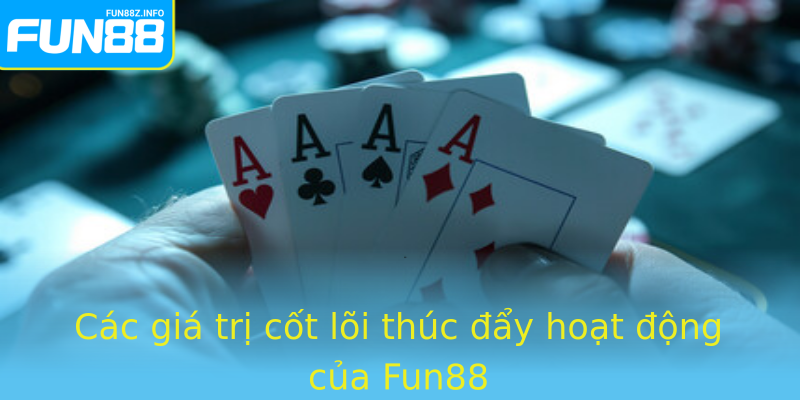 Các giá trị cốt lõi thúc đẩy hoạt động của Fun88